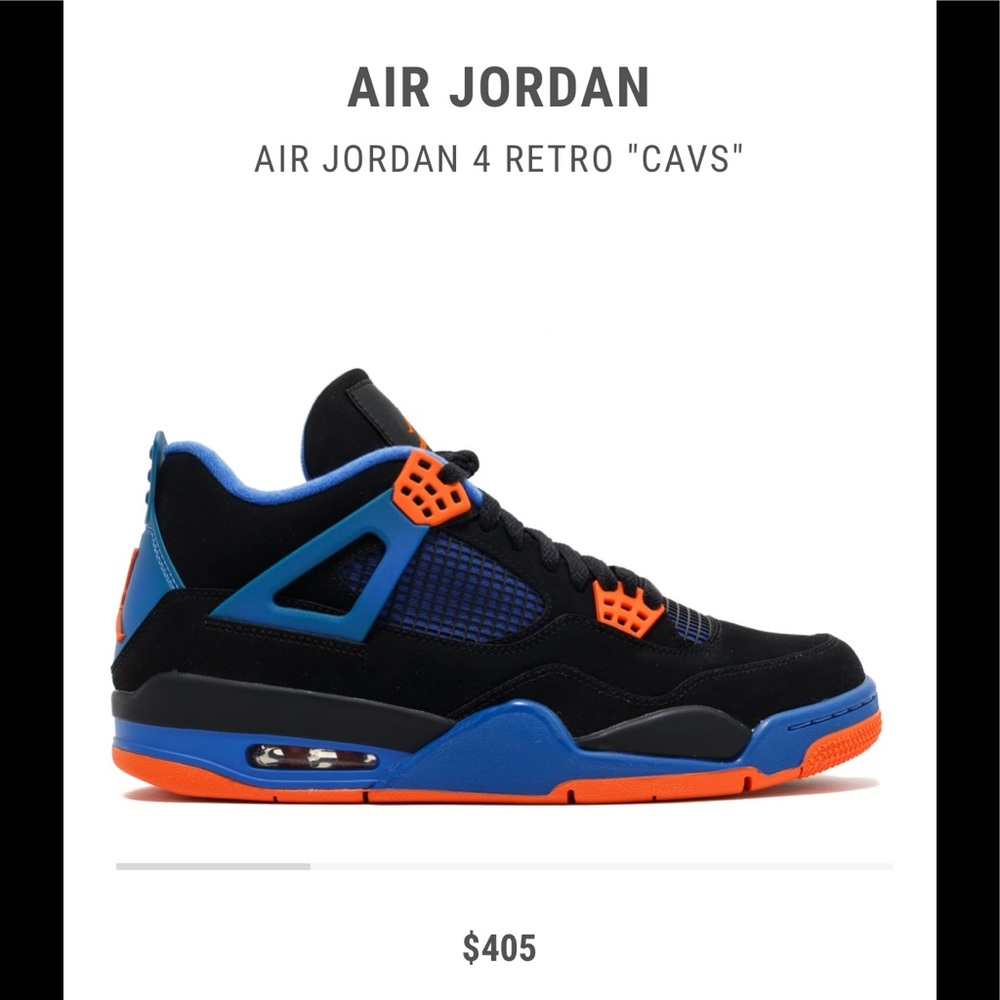🅿️FINAL PRICE DROP🎃 JORDAN RETRO 4 CAVS